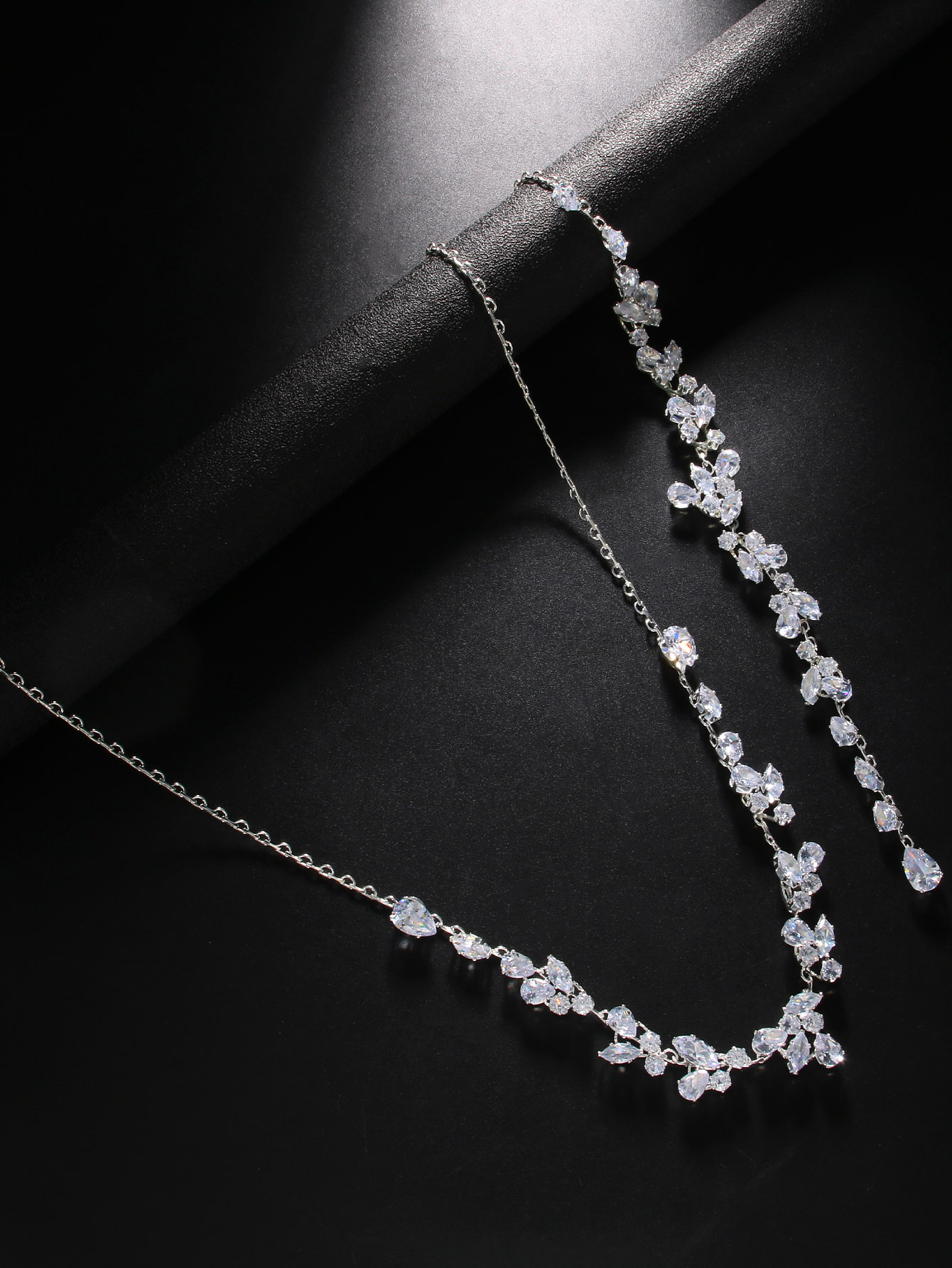 Crystal Leaf Backdrop Necklace - Body Jewelry Rhinestone reseña y precio
