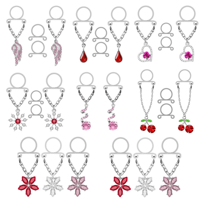 New 1 Pair Sexy Tassel Crystal - Body Jewelry Nipple Rings reseña y precio