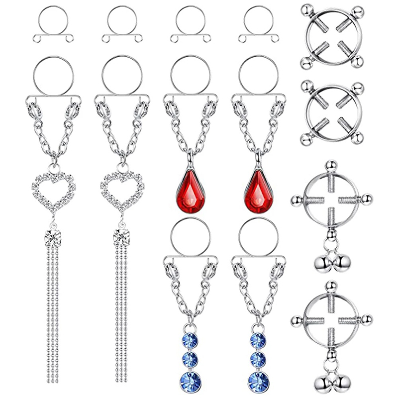 New 1 Pair Sexy Tassel Crystal - Body Jewelry Nipple Rings reseña y precio