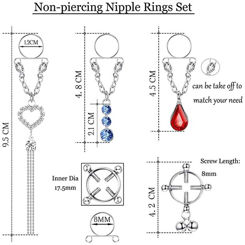 New 1 Pair Sexy Tassel Crystal - Body Jewelry Nipple Rings reseña y precio