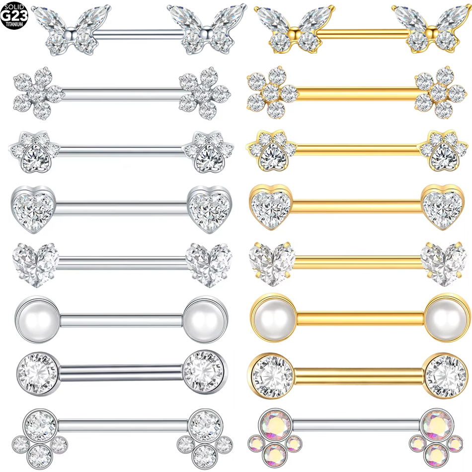 1Pc G23 Titanium Nipple Ring S - Body Jewelry Internally Threaded reseña y precio