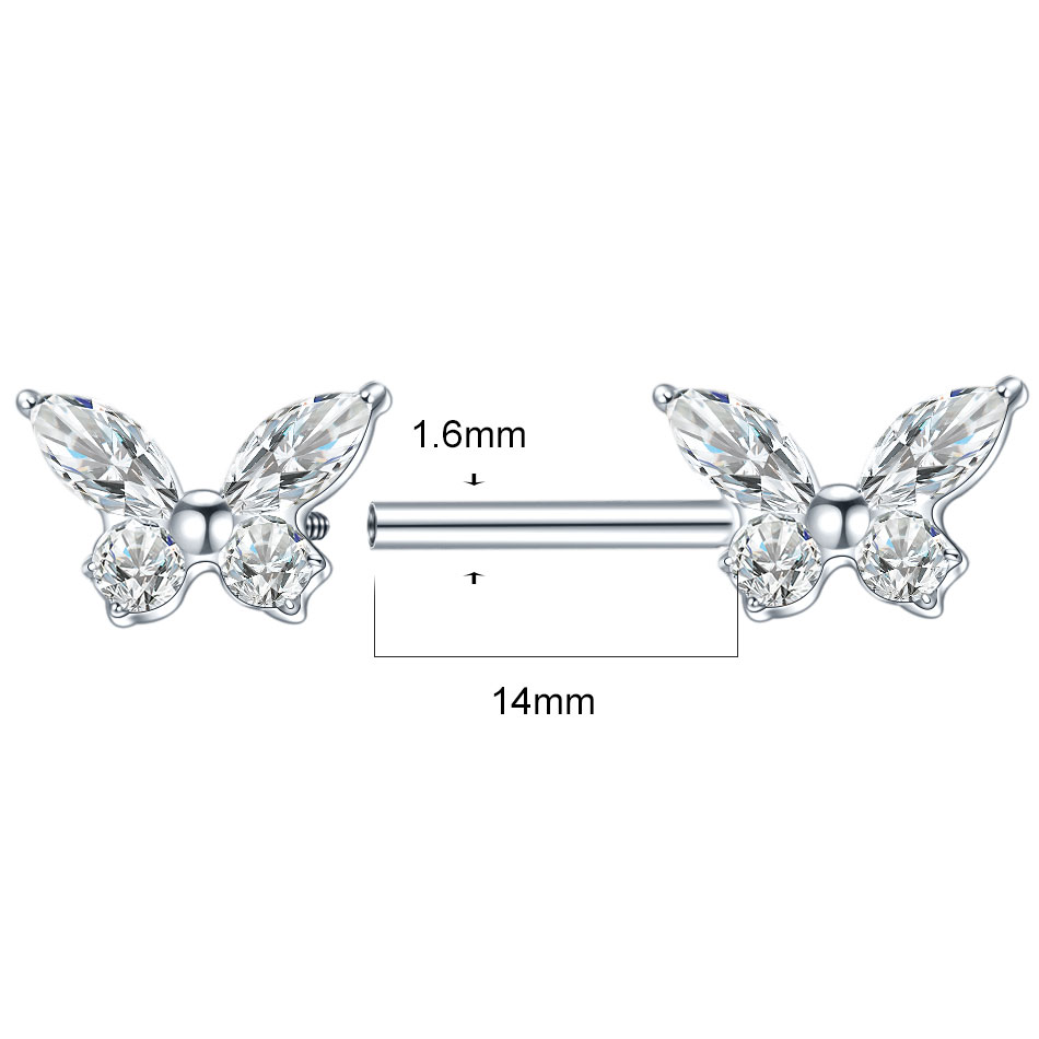 1Pc G23 Titanium Nipple Ring S - Body Jewelry Internally Threaded reseña y precio