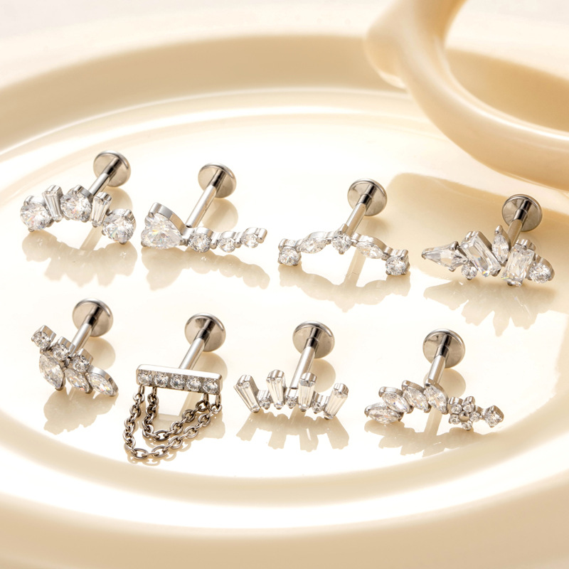 1PC G23 Titanium Ear Stud Inte - Body Jewelry Internally Threaded reseña y precio