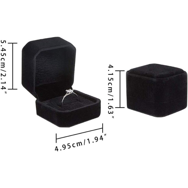 10 Pack Velvet Ring Box Earrin - Body Jewelry Display reseña y precio