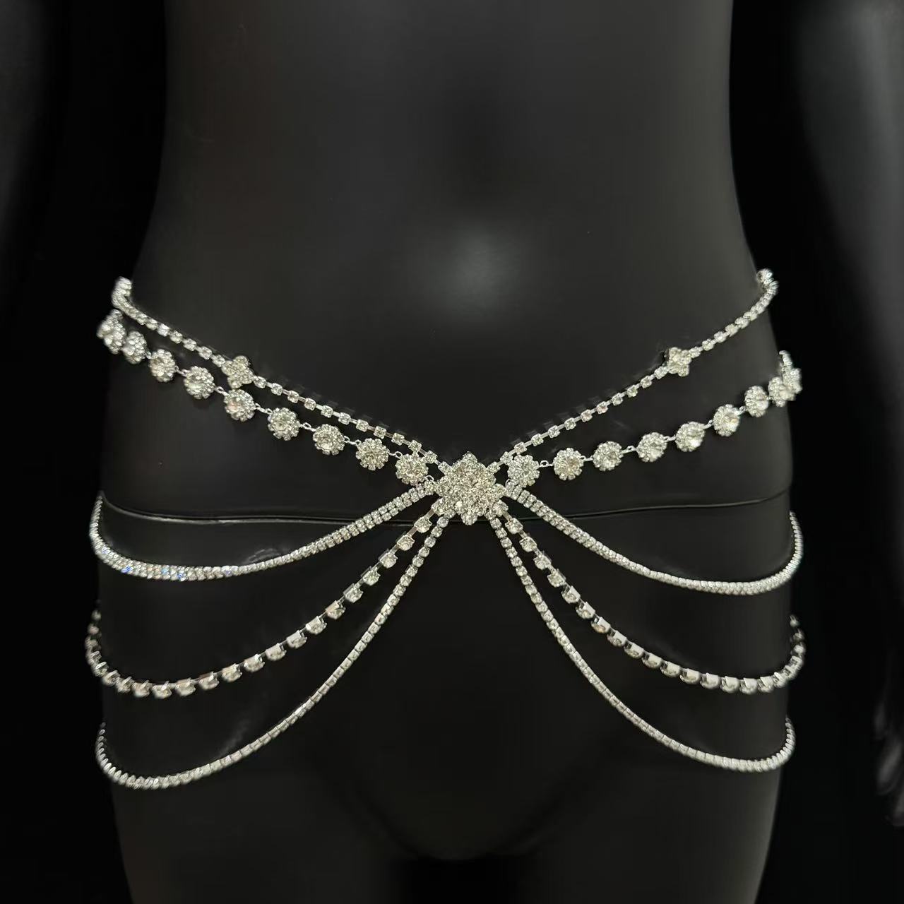 Elegant 1 piece adjustable rhi - Body Jewelry Art reseña y precio