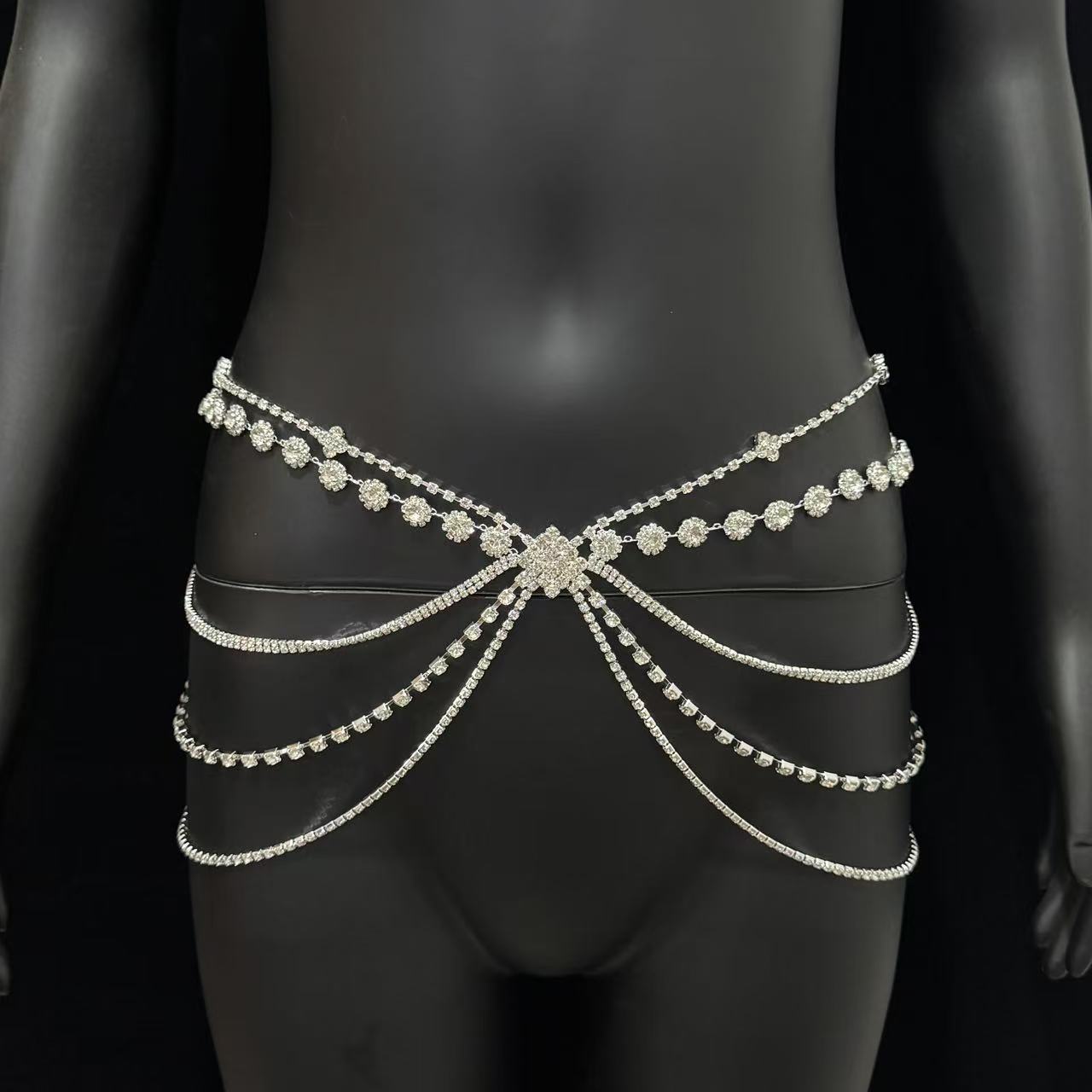 Elegant 1 piece adjustable rhi - Body Jewelry Art reseña y precio