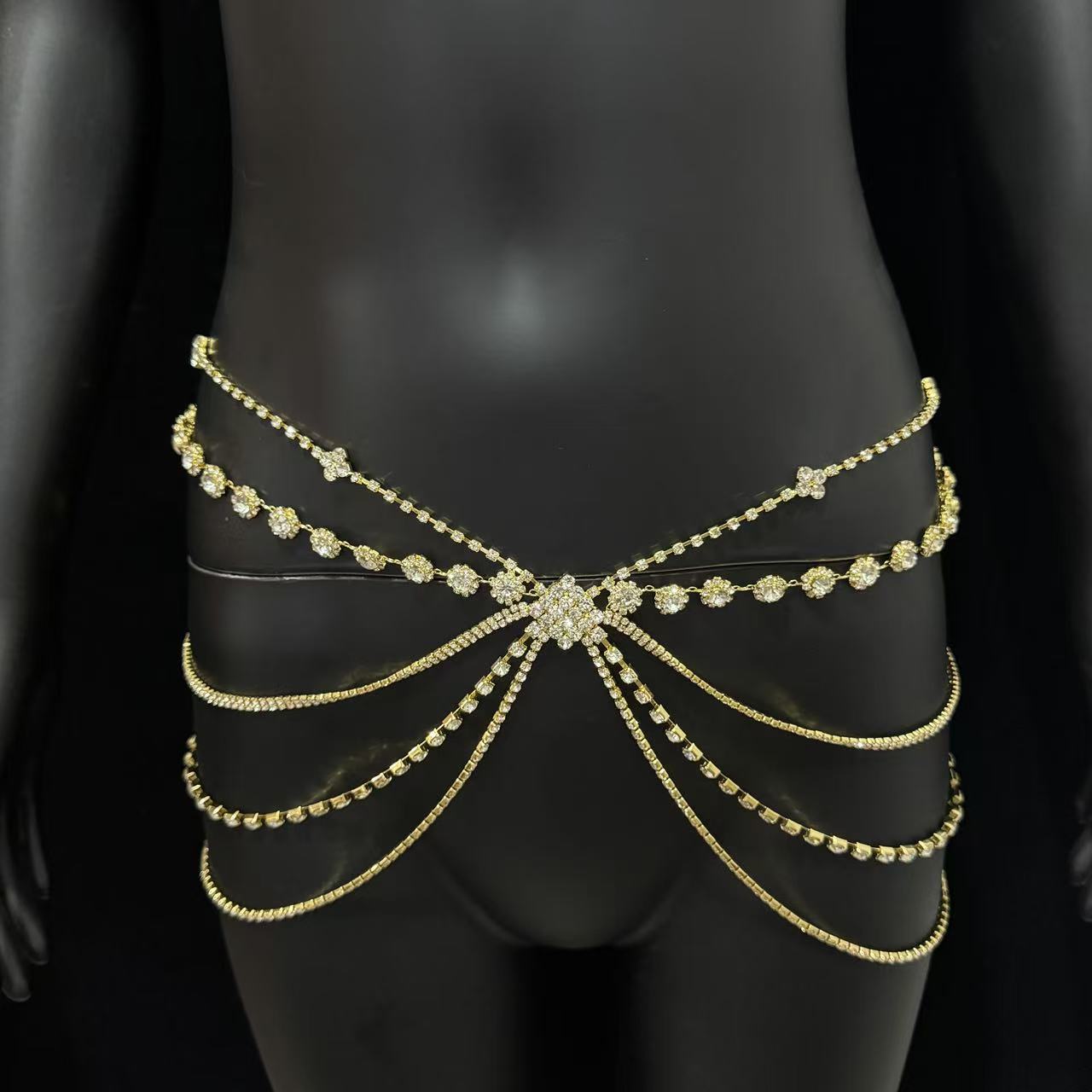 Elegant 1 piece adjustable rhi - Body Jewelry Art reseña y precio