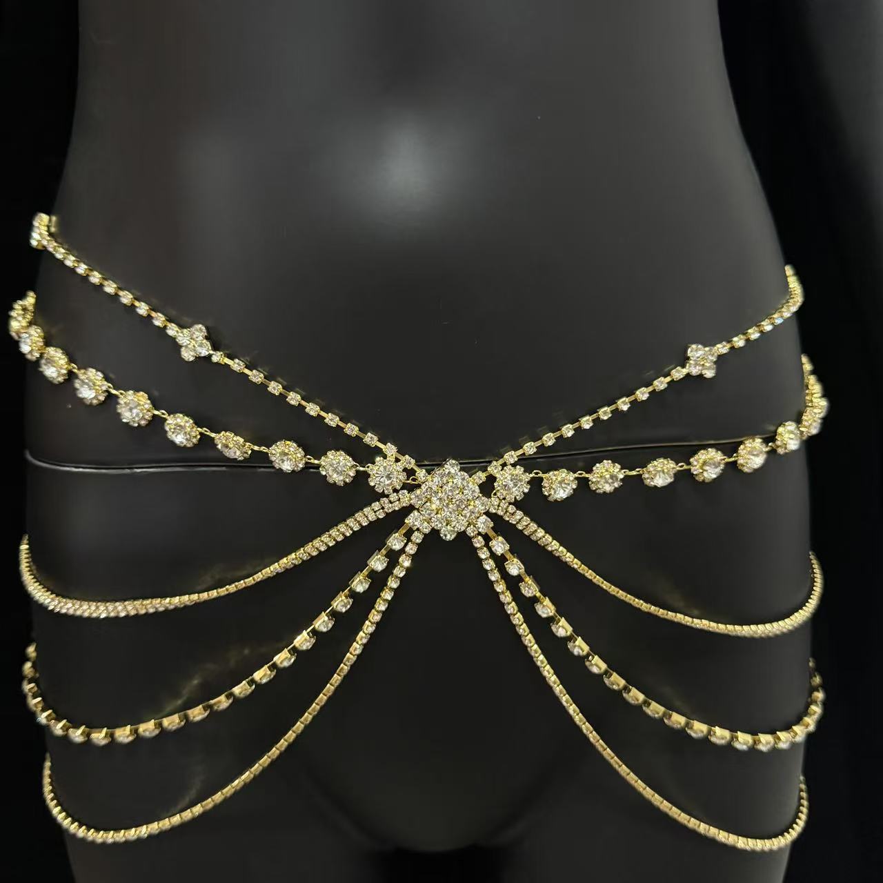 Elegant 1 piece adjustable rhi - Body Jewelry Art reseña y precio
