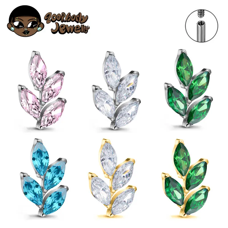 G23 Titanium Gem CZ Ear Conch  - Body Jewelry Internally Threaded reseña y precio