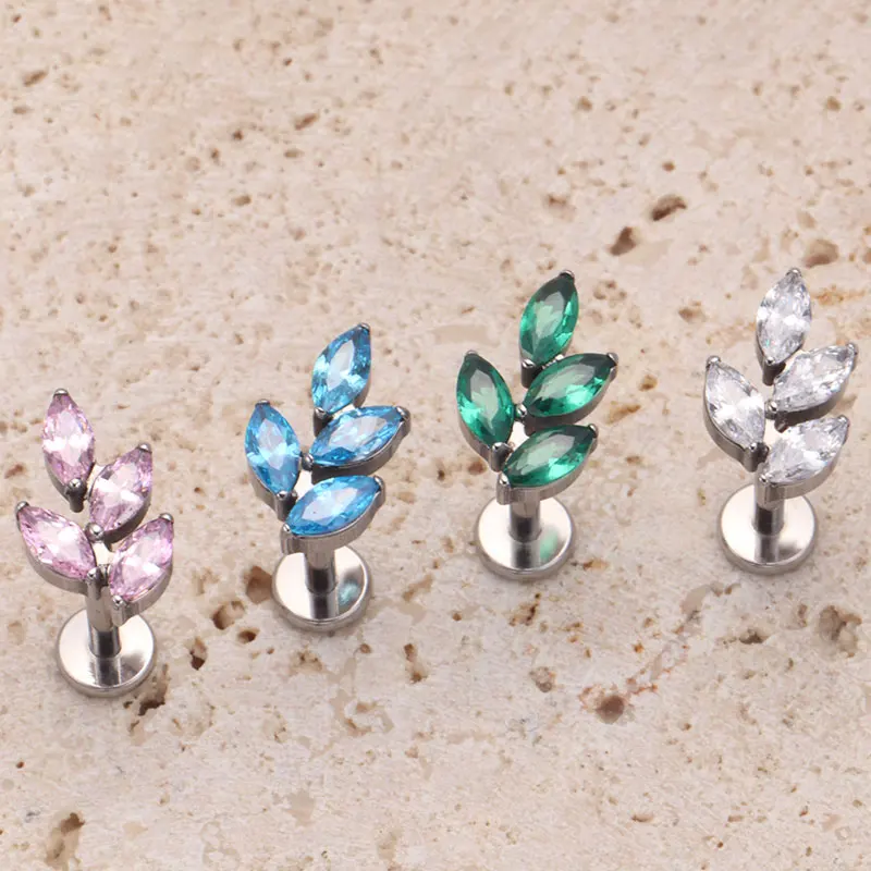 G23 Titanium Gem CZ Ear Conch  - Body Jewelry Internally Threaded reseña y precio