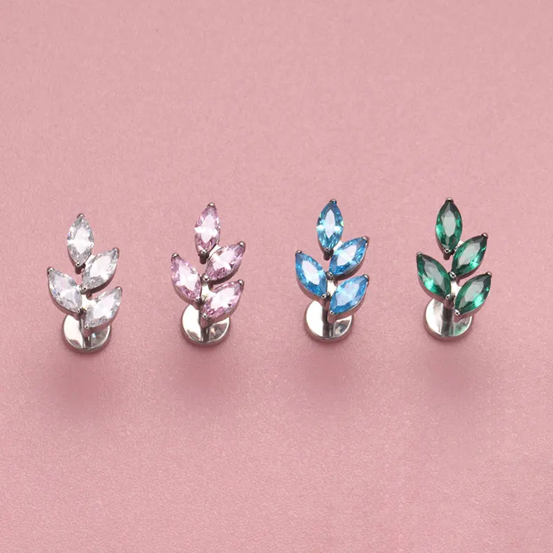G23 Titanium Gem CZ Ear Conch  - Body Jewelry Internally Threaded reseña y precio