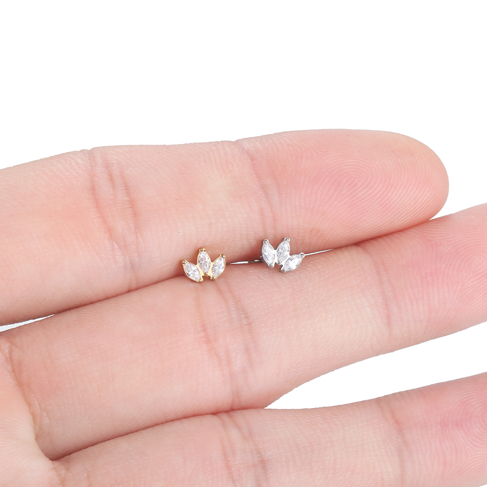 1pc Labret Piercing Titanium L - Body Jewelry Internally Threaded reseña y precio