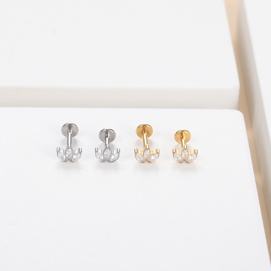 1pc Labret Piercing Titanium L - Body Jewelry Internally Threaded reseña y precio