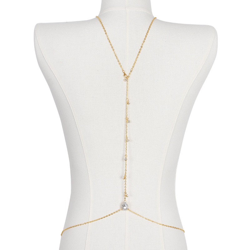 Bride Backless Rhinestone Wate - Body Jewelry Art reseña y precio