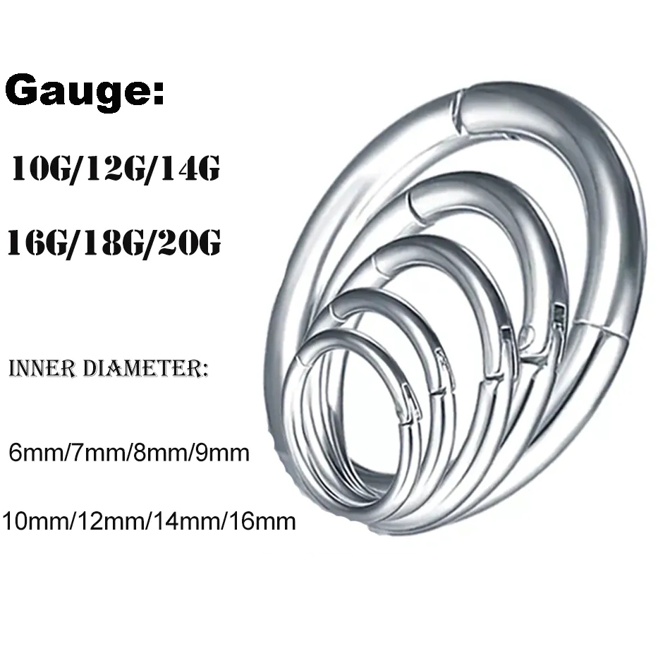 1PC G23 Titanium Hinged Segmen - Body Jewelry Nipple Rings reseña y precio