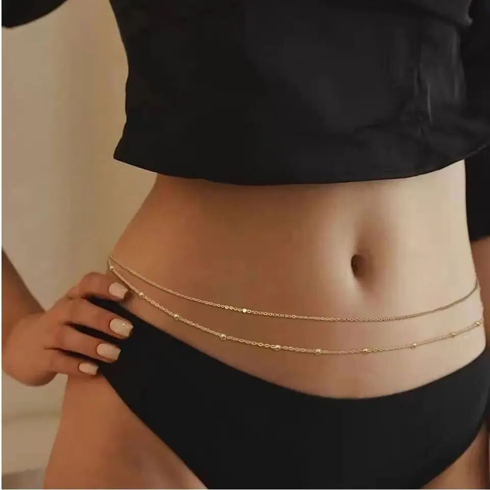 HipHop Double Layers Belly Cha - Body Jewelry Usa reseña y precio
