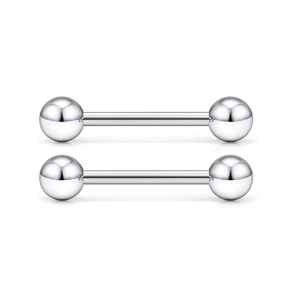 14G Tongue Rings Surgical Stee - Body Jewelry Nipple Rings reseña y precio