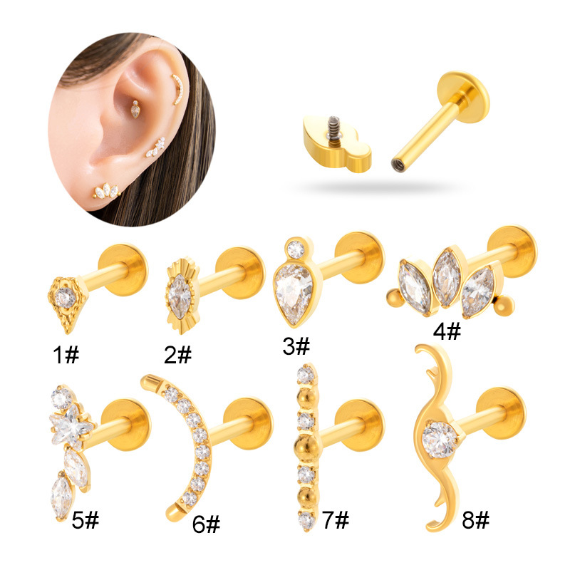 1PC ASTM F136 G23 Titanium Pie - Body Jewelry Internally Threaded reseña y precio