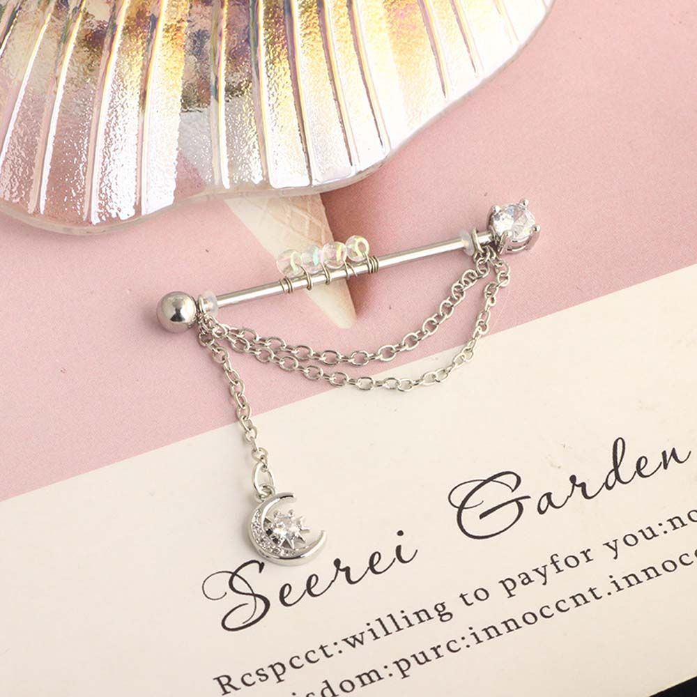 Piercing Jewelry Crystal Barbe - Industrial Barbell Long reseña y precio