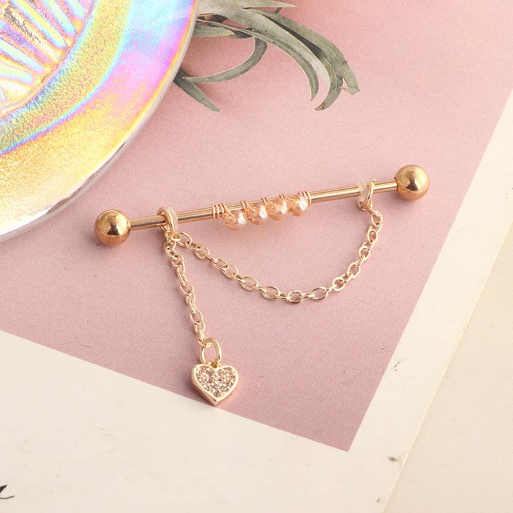 Piercing Jewelry Crystal Barbe - Industrial Barbell Long reseña y precio
