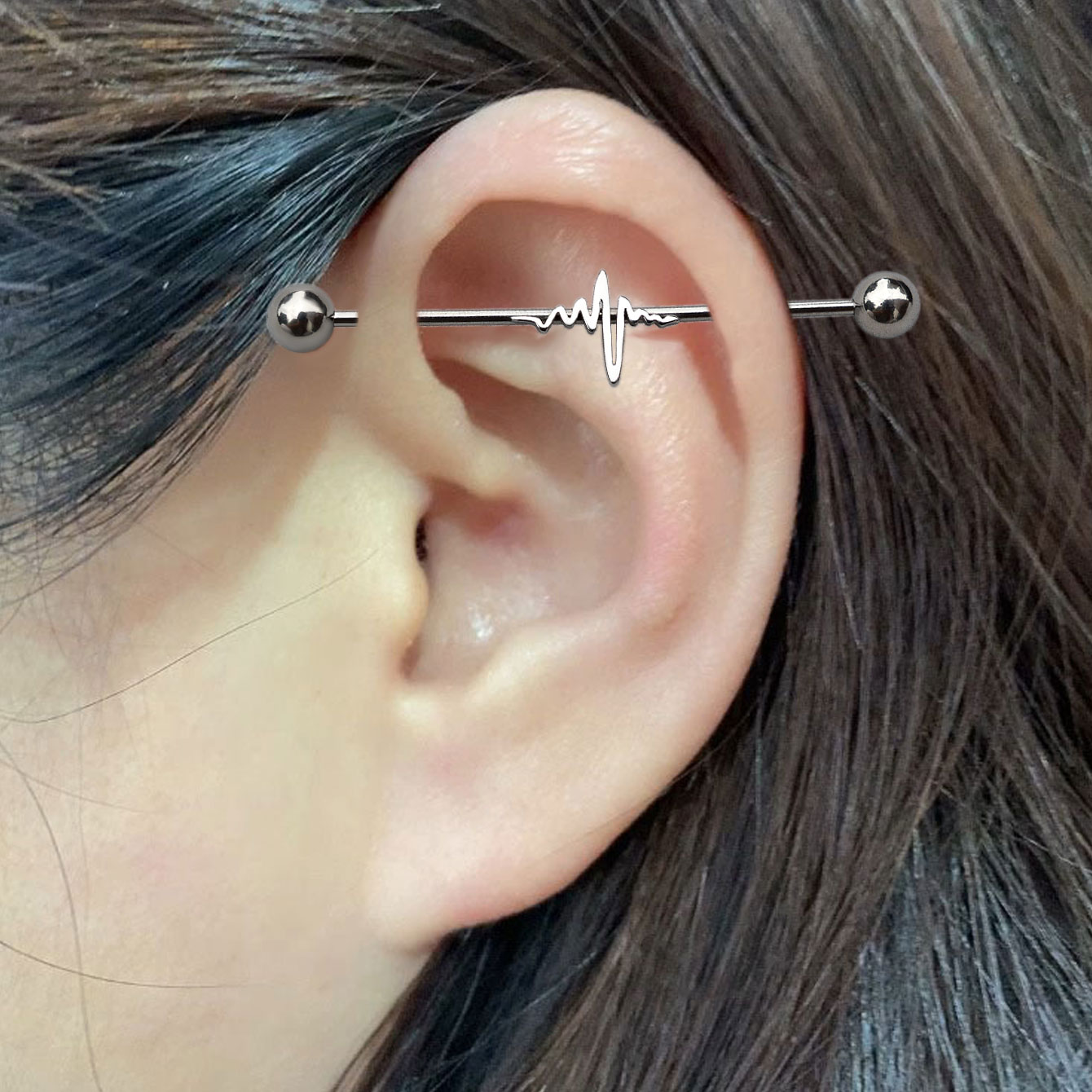 1PC 16G Stainless Steel Long I - Industrial Barbell Long reseña y precio