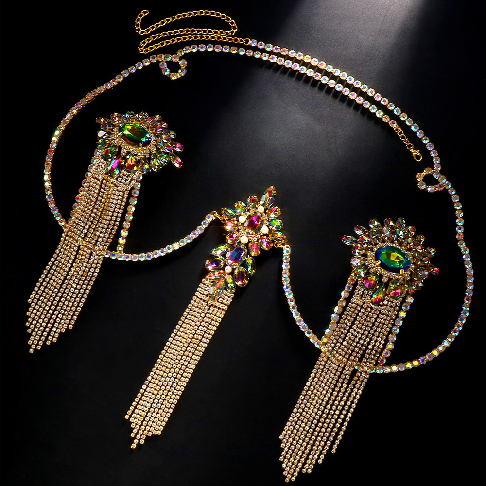 Sexy Tassel Color Crystal Ches - Body Jewelry Nipple Rings reseña y precio