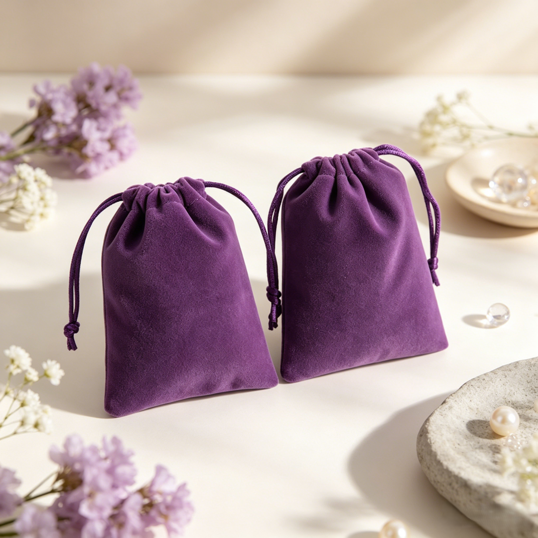 10Pcs Purple Velvet Drawstring - Body Jewelry Display reseña y precio